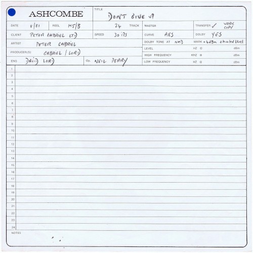 Don’t Give Up (early multi-track version)
