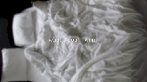 What You Want