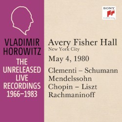 Vladimir Horowitz in Recital at Avery Fischer Hall, New York City, May 4 1980