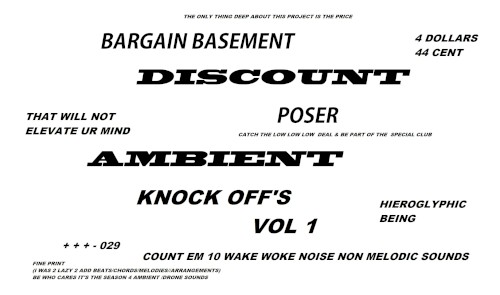 Bargain Basement Discount Poser Ambient Knock Off's Vol 1