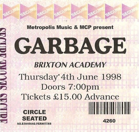 1998-06-04: Brixton Academy, London, UK