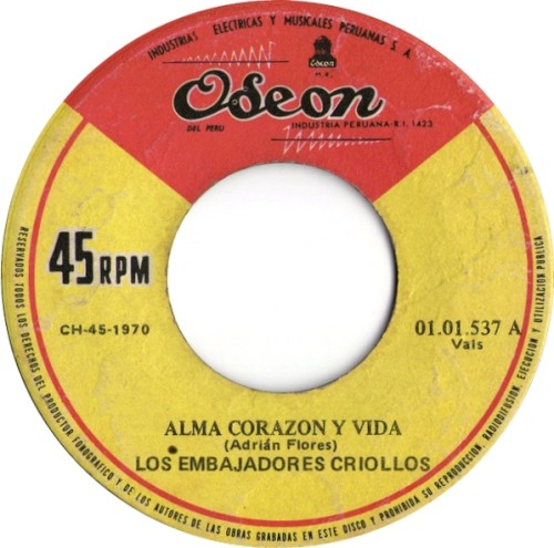 Alma corazón y vida / Alegría
