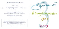 Klangkomposition 1953: Lesung