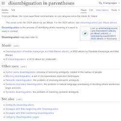 disambiguation in parentheses
