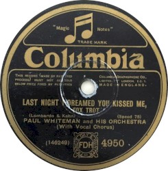 Last Night I Dreamed You Kissed Me / Evening Star Help Me Find My Man