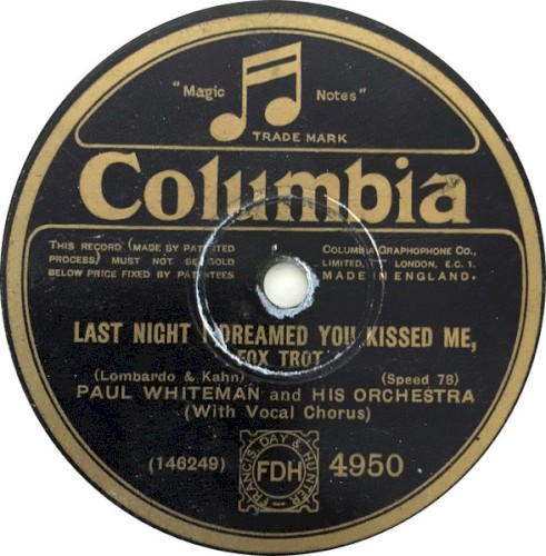 Last Night I Dreamed You Kissed Me / Evening Star Help Me Find My Man