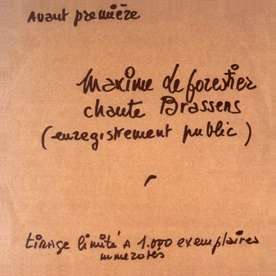 Maxime Le Forestier chante Brassens