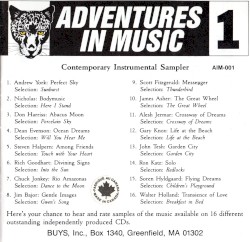 Adventures in Music 1: Contemporary Instrumental Sampler