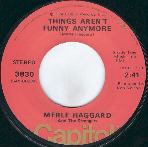 Things Aren't Funny Anymore / Honky Tonk Night Time Man