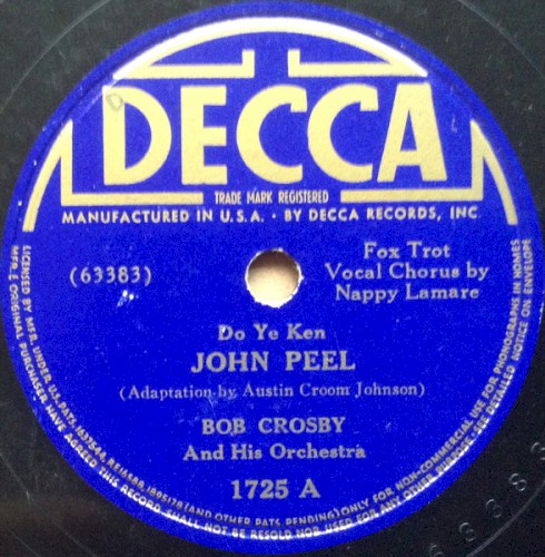 Do Ye Ken John Peel / Grand Terrace Rhythm (D Natural Blues)