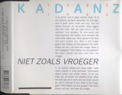 Niet zoals vroeger