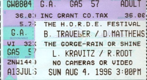 Live at The Gorge on 1996-08-04 (August 4, 1996)