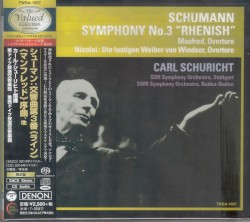 Schumann: Symphony No.3 Rhenish, Manfred Overture / Nicolai: Die lustigen Weiber von Windsor Overture