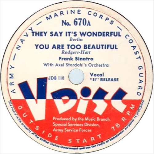 They Say It’s Wonderful / You Are Too Beautiful / I Got Lost in His Arms / It’s a Woman’s Prerogative
