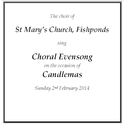 Candlemas 2014