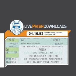 1993-04-16: The Macauley Theater, Louisville, KY, USA