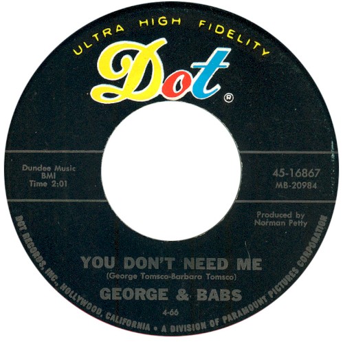 You Don't Need Me
