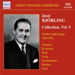 Jussi Björling Collection, Volume 5: Lieder and Songs (1939-1952)