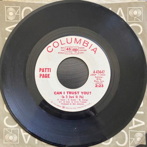 Can I Trust You? (Lo ti daro di plu) / In This Day and Age