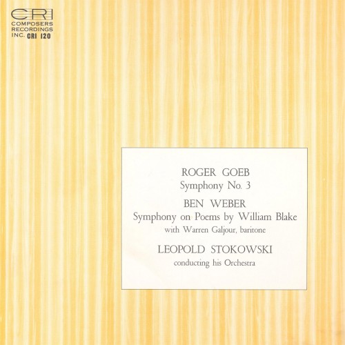 Goeb: Symphony no. 3 / Weber: Symphony on Poems by William Blake