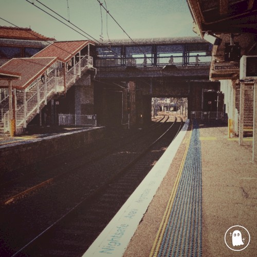 behind the yellow line