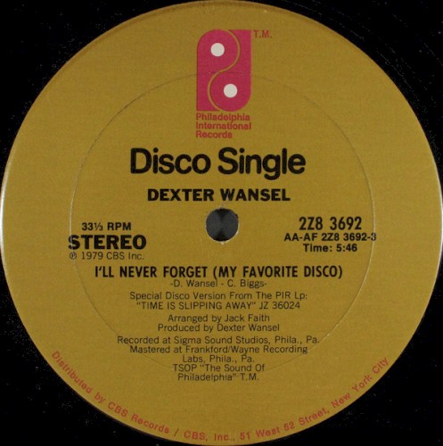 I’ll Never Forget (My Favorite disco)