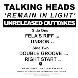 ‘Remain in Light’ Unreleased Outtakes