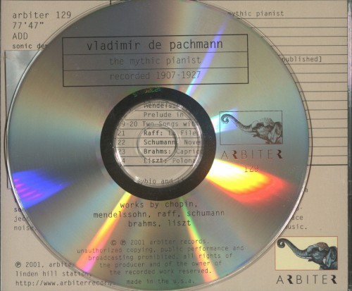 Pachmann: The Mythic Pianist: 1907–1927 Recordings