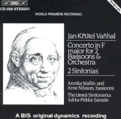 Concerto in F major for 2 Bassoons & Orchestra / 2 Sinfonias