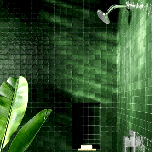 deep, jewel-toned tile