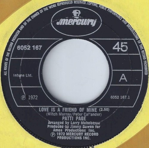 Love Is a Friend of Mine / Come What May (Apres toi)