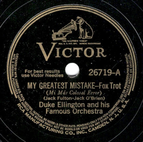 My Greatest Mistake / At a Dixie Roadside Diner