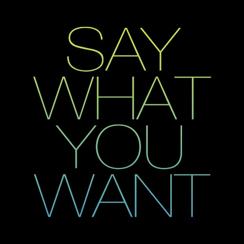 Say What You Want