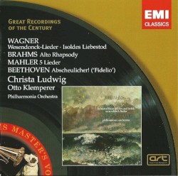 Wagner: Wesendonck Lieder / Isoldes Liebestod / Brahms: Alto Rhapsody / Mahler: 5 Lieder / Beethoven: Abscheulicher! ('Fidelio')