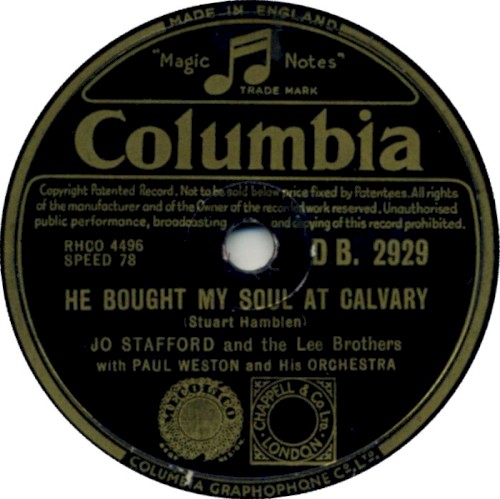 He Bought My Soul at Calvary / It Is No Secret