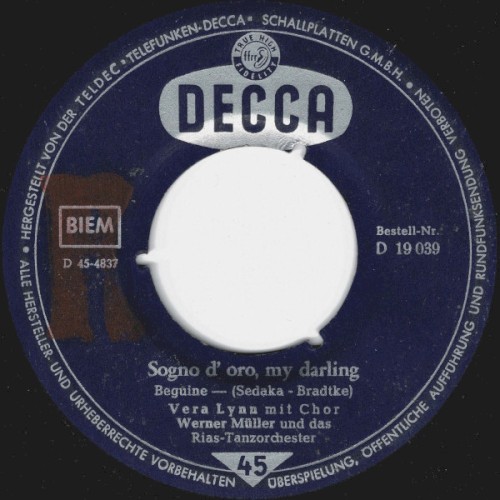 Sogno D'oro, My Darling / Grau war der Tag