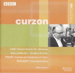 Liszt: Petrarch Sonnet 104 / Berceuse / Valse oubliée no. 1 / Sonata in B minor / Haydn: Andante and Variations in F minor / Schubert: Three Impromptus