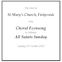 All Saints Choral Evensong 2010