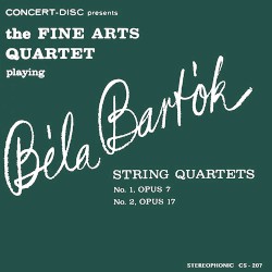 The Fine Arts Quartet playing Béla Bartók String Quartets no. 1, op. 7 / no. 2, op. 17
