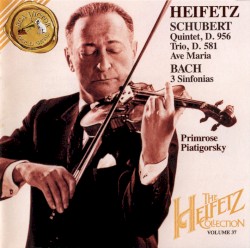 The Heifetz Collection Volume 37 - Schubert / Bach
