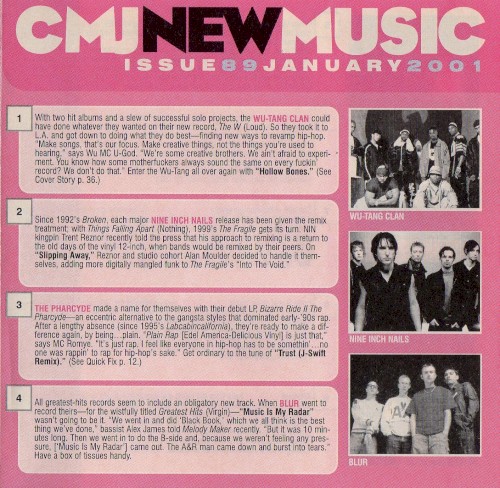 CMJ New Music Monthly, Volume 89: January 2001