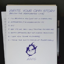 Write Your Own Story (Below the Perforated Line)
