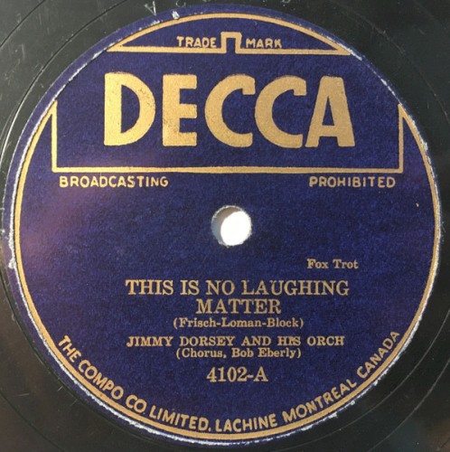 This Is No Laughing Matter / I Said No