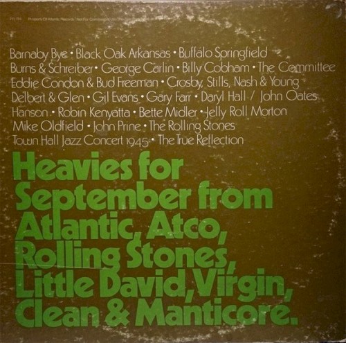 Heavies for September From Atlantic, Atco, Rolling Stones, Little David, Virgin, Clean & Manticore