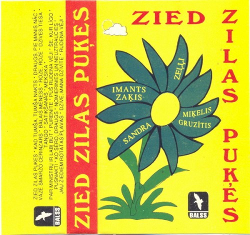 Zied zilas puķes