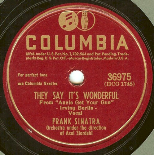 They Say It's Wonderful / The Girl That I Marry
