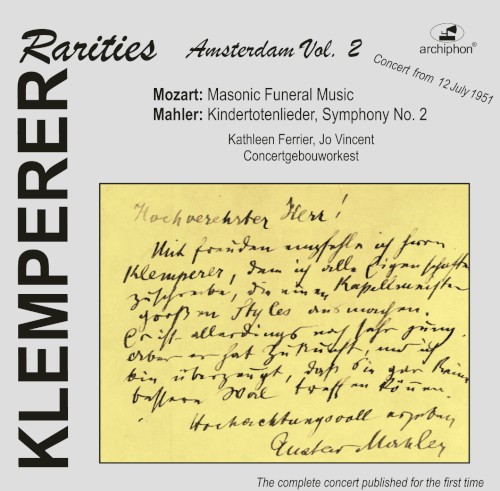 Klemperer Rarities: Amsterdam, Vol. 2 (Live Recordings 1951)