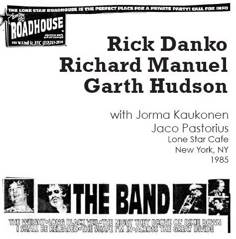 1985-01-02 late show: Lone Star Cafe, New York City, NY, USA