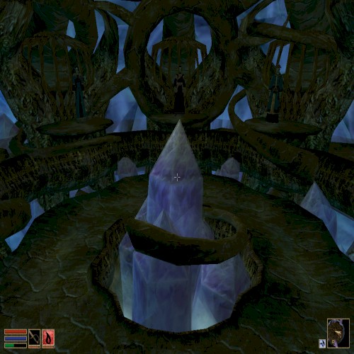 Standing Around Inside the Telvanni Council House Council Hall in the Elder Scrolls III: Morrowind