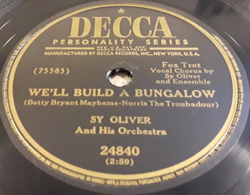 We'll Build a Bungalow / Nashville Blues